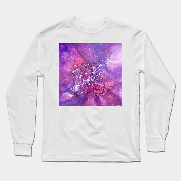 Galaxy to Happiness Long Sleeve T-Shirt by acdlart